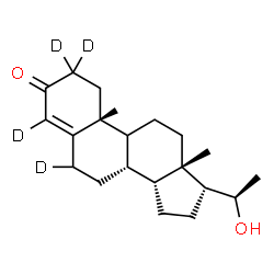 ChemSpider 2D Image | (9xi,14beta,17alpha,20R)-20-Hydroxy(2,2,4,6-~2~H_4_)pregn-4-en-3-one | C21H28D4O2
