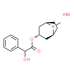 ChemSpider 2D Image | (3-exo)-8-Methyl-8-azabicyclo[3.2.1]oct-3-yl hydroxy(phenyl)acetate hydrobromide (1:1) | C16H22BrNO3