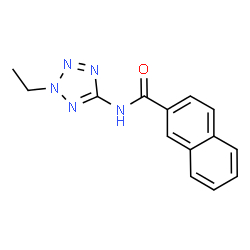 ChemSpider 2D Image | N-(2-Ethyl-2H-tetrazol-5-yl)-2-naphthamide | C14H13N5O