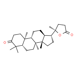 ChemSpider 2D Image | (5beta,8alpha,9beta,10alpha,13alpha,14beta,17alpha,20R)-4,4,8,14-Tetramethyl-20,24-epoxy-18-norcholane-3,24-dione | C27H42O3