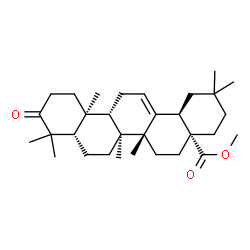ChemSpider 2D Image | Methyl (5beta,8alpha,9beta,10alpha,14beta,17alpha,18alpha)-3-oxoolean-12-en-28-oate | C31H48O3