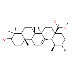ChemSpider 2D Image | Methyl (5xi,8alpha,9xi,10alpha,14beta,17alpha,18alpha,19alpha,20beta)-3-oxours-12-en-28-oate | C31H48O3
