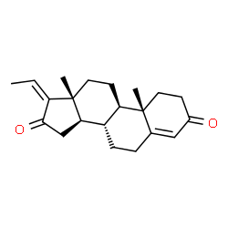 ChemSpider 2D Image | (8alpha,9beta,10alpha,13alpha,14beta,17Z)-Pregna-4,17-diene-3,16-dione | C21H28O2