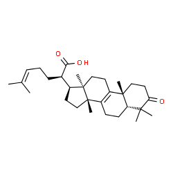 ChemSpider 2D Image | (10alpha,17alpha)-3-Oxolanosta-8,24-dien-21-oic acid | C30H46O3