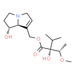 ChemSpider 2D Image | [(1R,7aS)-1-Hydroxy-2,3,5,7a-tetrahydro-1H-pyrrolizin-7-yl]methyl (2R,3S)-2-hydroxy-2-isopropyl-3-methoxybutanoate | C16H27NO5