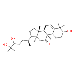 ChemSpider 2D Image | (1R,4S,8beta,9alpha,13alpha,14beta,17alpha,20S)-1,24,25-Trihydroxy-9,10,14-trimethyl-4,9-cyclo-9,10-secocholest-5-en-11-one | C30H50O4