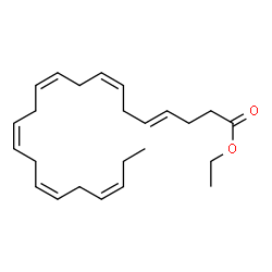 ChemSpider 2D Image | Ethyl (4E,7Z,10Z,13Z,16Z,19Z)-4,7,10,13,16,19-docosahexaenoate | C24H36O2
