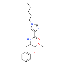ChemSpider 2D Image | Methyl N-[(1-pentyl-1H-imidazol-4-yl)carbonyl]-L-phenylalaninate | C19H25N3O3