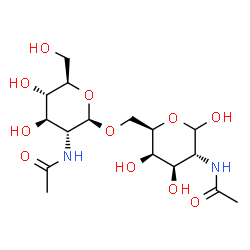 ChemSpider 2D Image | beta-D-GlcpNAc-(1->6)-D-GalpNAc | C16H28N2O11