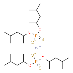 ChemSpider 2D Image | ZINC BIS(1,3-DIMETHYLBUTYL)DITHIOPHOSPHATE | C24H52O4P2S4Zn