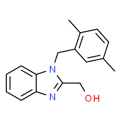 ChemSpider 2D Image | [1-(2,5-Dimethylbenzyl)-1H-benzimidazol-2-yl]methanol | C17H18N2O