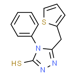 ChemSpider 2D Image | 4-phenyl-5-(thien-2-ylmethyl)-4H-1,2,4-triazole-3-thiol | C13H11N3S2