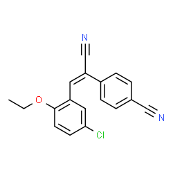ChemSpider 2D Image | 4-[(E)-2-(5-Chloro-2-ethoxyphenyl)-1-cyanovinyl]benzonitrile | C18H13ClN2O