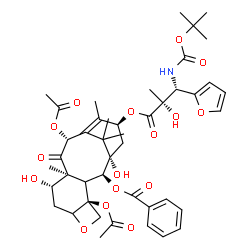 ChemSpider 2D Image | (2alpha,3xi,7beta,10beta,13alpha)-4,10-Diacetoxy-13-{[(2R,3S)-3-(2-furyl)-2-hydroxy-2-methyl-3-({[(2-methyl-2-propanyl)oxy]carbonyl}amino)propanoyl]oxy}-1,7-dihydroxy-9-oxo-5,20-epoxytax-11-en-2-yl be
nzoate | C44H55NO16