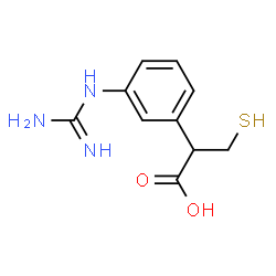 ChemSpider 2D Image | 2-(3-Carbamimidamidophenyl)-3-sulfanylpropanoic acid | C10H13N3O2S