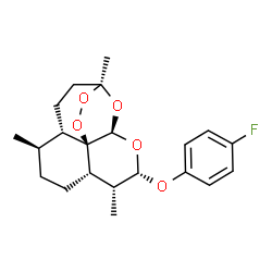 ChemSpider 2D Image | (1S,4S,5R,8S,9R,10S,12R,13R)-10-(4-Fluorophenoxy)-1,5,9-trimethyl-11,14,15,16-tetraoxatetracyclo[10.3.1.0~4,13~.0~8,13~]hexadecane | C21H27FO5