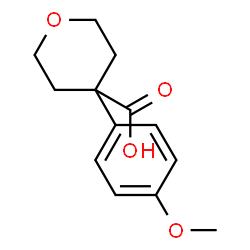 ChemSpider 2D Image | 4-(4-methoxyphenyl)oxane-4-carboxylic acid | C13H16O4