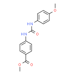 ChemSpider 2D Image | Methyl 4-{[(4-methoxyphenyl)carbamoyl]amino}benzoate | C16H16N2O4