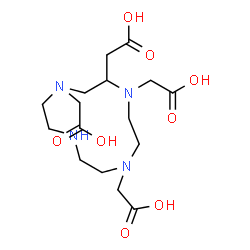 ChemSpider 2D Image | 2,2',2'',2'''-(1,4,7,10-Tetraazacyclododecane-1,2,4,10-tetrayl)tetraacetic acid | C16H28N4O8