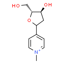 ChemSpider 2D Image | (1xi)-1,4-Anhydro-2-deoxy-1-(1-methyl-4-pyridiniumyl)-D-erythro-pentitol | C11H16NO3