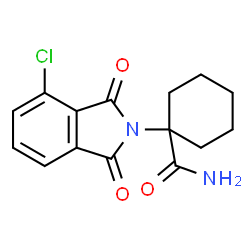 ChemSpider 2D Image | 1-(3-CHLOROPHTHALIMIDO)CYCLOHEXANECARBOXAMIDE | C15H15ClN2O3