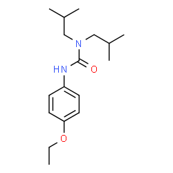 ChemSpider 2D Image | 3-(4-Ethoxyphenyl)-1,1-diisobutylurea | C17H28N2O2
