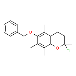 ChemSpider 2D Image | 6-(Benzyloxy)-2-chloro-2,5,7,8-tetramethylchromane | C20H23ClO2