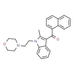 ChemSpider 2D Image | {2-Methyl-1-[2-(4-morpholinyl)ethyl]-1H-indol-3-yl}(1-naphthyl)methanone | C26H26N2O2