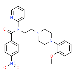 ChemSpider 2D Image | N-{2-[4-(2-Methoxyphenyl)-1-piperazinyl]ethyl}-4-nitro-N-(2-pyridinyl)benzamide | C25H27N5O4