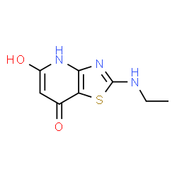 ChemSpider 2D Image | thiazolo[4,5-b]pyridine-5,7-diol, 2-(ethylamino)- | C8H9N3O2S