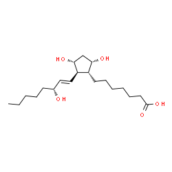 ChemSpider 2D Image | (9alpha,11alpha,13E,15R)-9,11,15-Trihydroxyprost-13-en-1-oic acid | C20H36O5