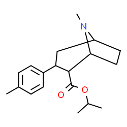 ChemSpider 2D Image | Isopropyl 8-methyl-3-(4-methylphenyl)-8-azabicyclo[3.2.1]octane-2-carboxylate | C19H27NO2
