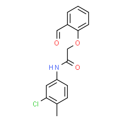 ChemSpider 2D Image | N-(3-Chloro-4-methylphenyl)-2-(2-formylphenoxy)acetamide | C16H14ClNO3