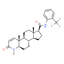 ChemSpider 2D Image | (4aR,4bS,6aS,7S,9aS,9bS,11aR)-1,4a,6a-Trimethyl-2-oxo-N-[2-(trifluoromethyl)phenyl]-2,4a,4b,5,6,6a,7,8,9,9a,9b,10,11,11a-tetradecahydro-1H-indeno[5,4-f]quinoline-7-carboxamide | C27H33F3N2O2