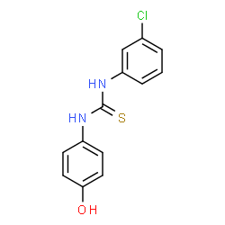 ChemSpider 2D Image | 1-(3-Chlorophenyl)-3-(4-hydroxyphenyl)thiourea | C13H11ClN2OS