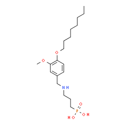 ChemSpider 2D Image | (3-{[3-Methoxy-4-(octyloxy)benzyl]amino}propyl)phosphonic acid | C19H34NO5P