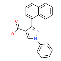 ChemSpider 2D Image | 3-(1-Naphthyl)-1-phenyl-1H-pyrazole-4-carboxylic acid | C20H14N2O2
