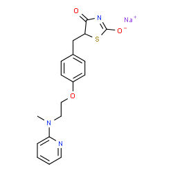 ChemSpider 2D Image | Rosiglitazone sodium | C18H18N3NaO3S