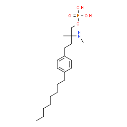 ChemSpider 2D Image | 2-Methyl-2-(methylamino)-4-(4-octylphenyl)butyl dihydrogen phosphate | C20H36NO4P