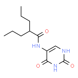 ChemSpider 2D Image | N-(2,4-Dioxo-1,2,3,4-tetrahydro-5-pyrimidinyl)-2-propylpentanamide | C12H19N3O3
