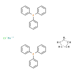 ChemSpider 2D Image | 1,2,3,4,5-Cyclopentanepentayl, chloride, compd. with triphenylphosphine, ruthenium(2+) salt (1:1:2:1) | C41H35ClP2Ru