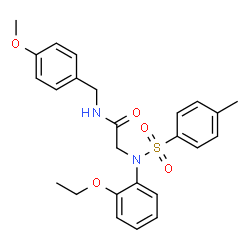 ChemSpider 2D Image | N~2~-(2-Ethoxyphenyl)-N-(4-methoxybenzyl)-N~2~-[(4-methylphenyl)sulfonyl]glycinamide | C25H28N2O5S