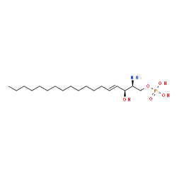 ChemSpider 2D Image | (2S,3S,4E)-2-Amino-3-hydroxy-4-octadecen-1-yl dihydrogen phosphate | C18H38NO5P
