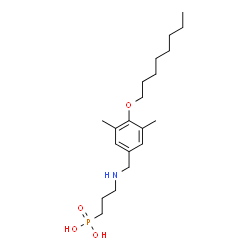 ChemSpider 2D Image | (3-{[3,5-Dimethyl-4-(octyloxy)benzyl]amino}propyl)phosphonic acid | C20H36NO4P