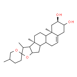 ChemSpider 2D Image | (2alpha,8xi,9xi,14xi,16xi,17xi,20xi,22xi)-Spirost-5-en-2,3-diol | C27H42O4