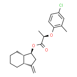 ChemSpider 2D Image | (1S,3aR,7aS)-3-Methyleneoctahydro-1H-inden-1-yl (2R)-2-(4-chloro-2-methylphenoxy)propanoate | C20H25ClO3