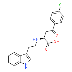 ChemSpider 2D Image | (2S)-4-(4-Chlorophenyl)-2-{[2-(1H-indol-3-yl)ethyl]amino}-4-oxobutanoic acid | C20H19ClN2O3