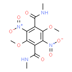 ChemSpider 2D Image | 2,5-Dimethoxy-N,N'-dimethyl-3,6-dinitroterephthalamide | C12H14N4O8