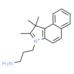 ChemSpider 2D Image | 3-(3-Aminopropyl)-1,1,2-trimethyl-1H-benzo[e]indolium | C18H23N2