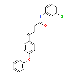 ChemSpider 2D Image | N-(3-Chlorophenyl)-4-oxo-4-(4-phenoxyphenyl)butanamide | C22H18ClNO3